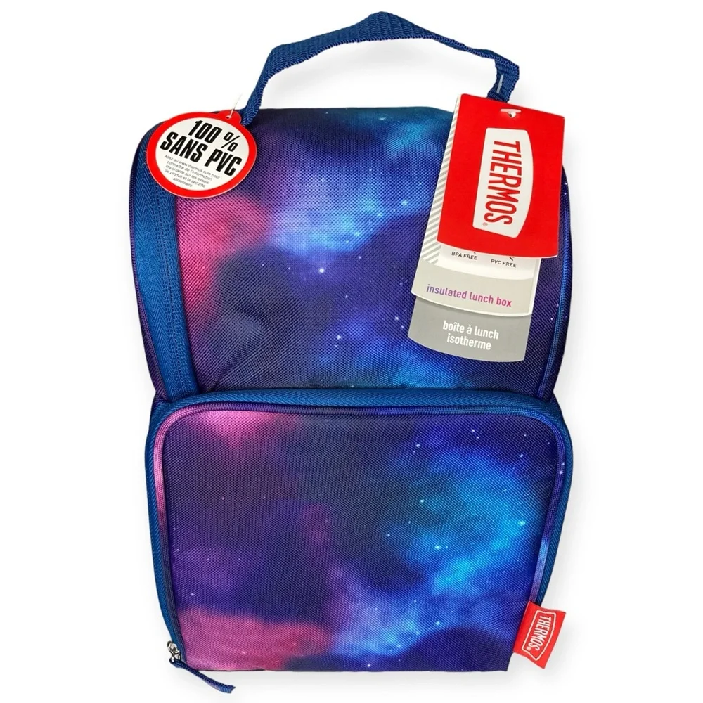 Thermos Lunch Box Summer 2023 Galaxy Purple Kids Lined Dual Space BPA/PVC Free